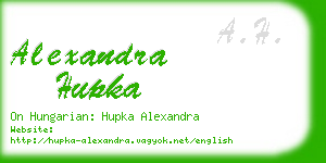 alexandra hupka business card